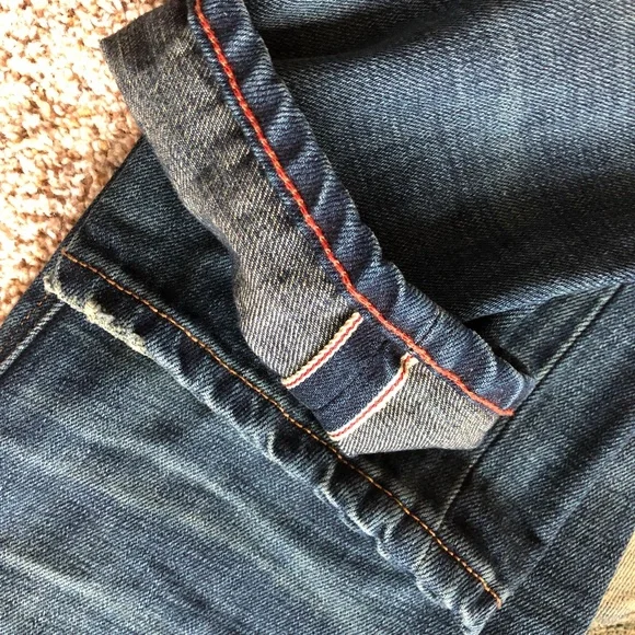 Raleigh Denim Distressed Selvedge Jeans - Like New sz 31 (33 Actual) Made in USA